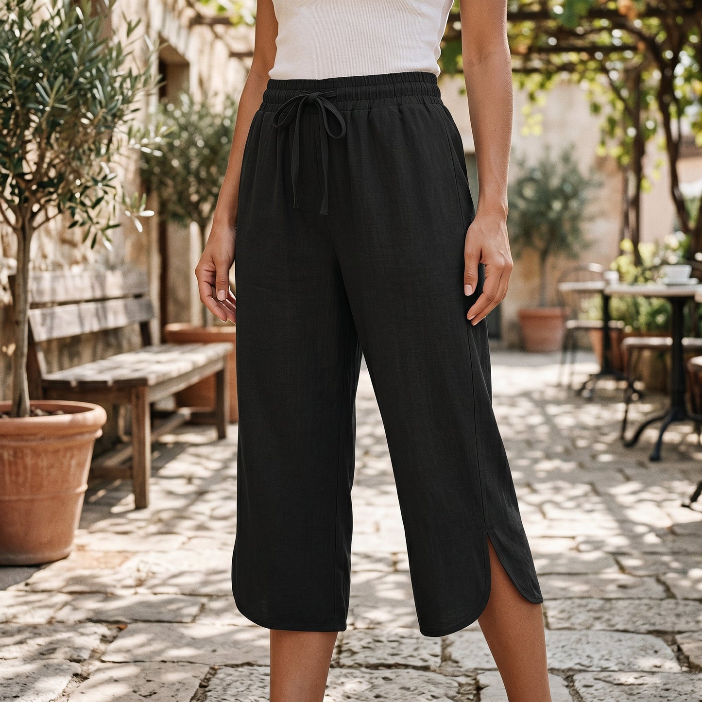 Mia - Lightweight Comfortable Cargo Capris for Ladies