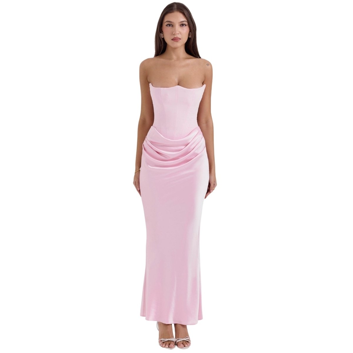 Sabrina - Elegant Strapless Corset Gown for Wedding Guests