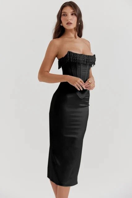 Sabrina - Elegant Strapless White Dress for Weddings
