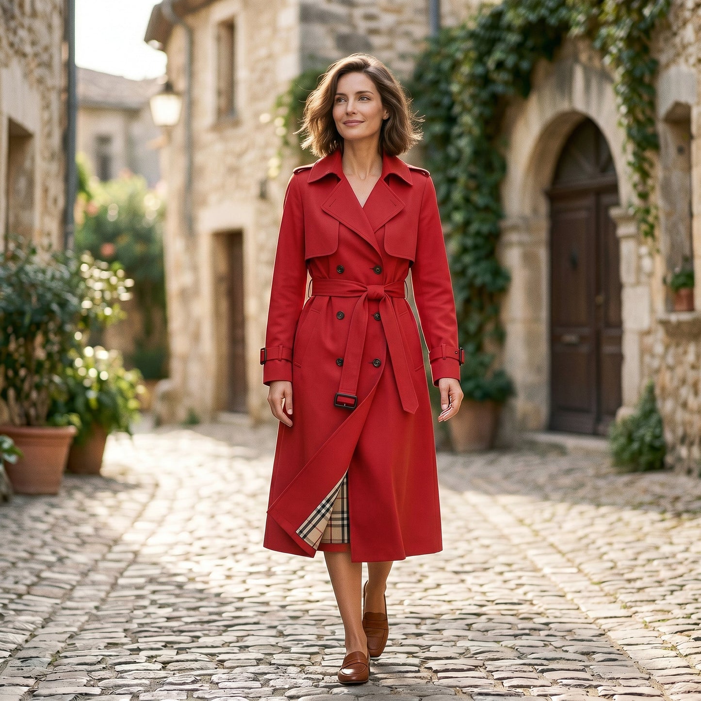 Sophia - Elegant Long Trench Coat for Women