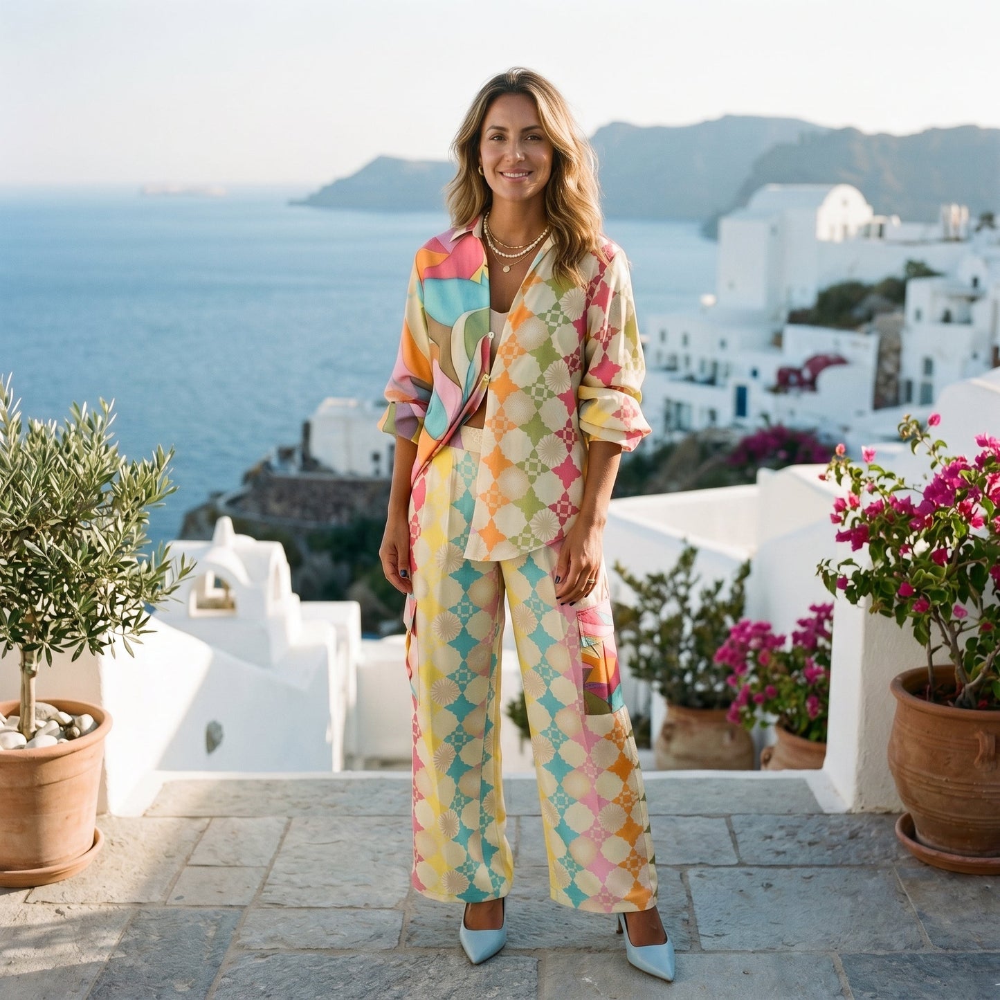 Sophie - Vibrant Relaxed Women's Loungewear Two Piece Set