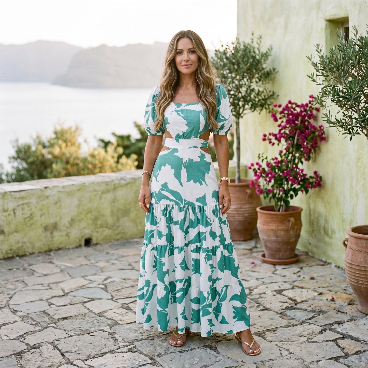 Xiomara - Elegant Off-Shoulder Summer Maxi Dress for Weddings