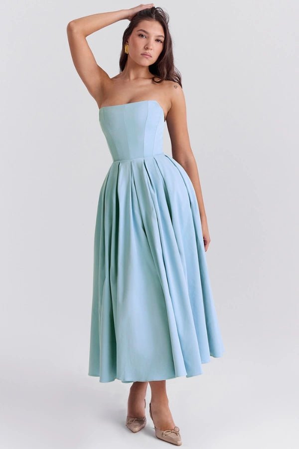Adeline - Elegant Summer Midi Dress for Wedding Guests