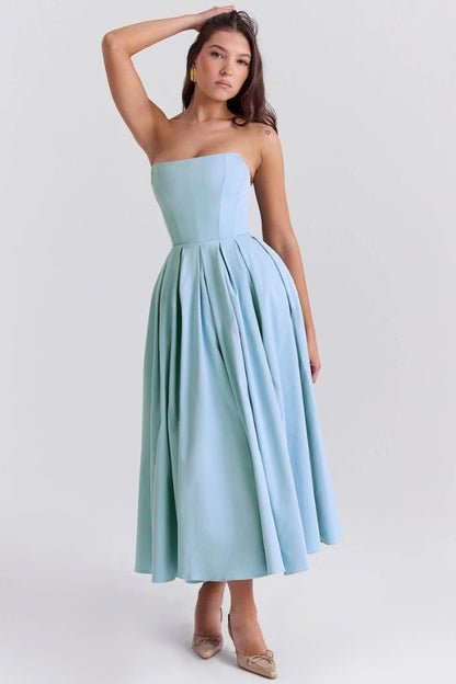 Adeline - Elegant Summer Midi Dress for Wedding Guests