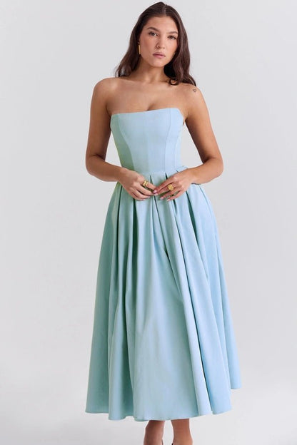 Adeline - Elegant Summer Midi Dress for Wedding Guests