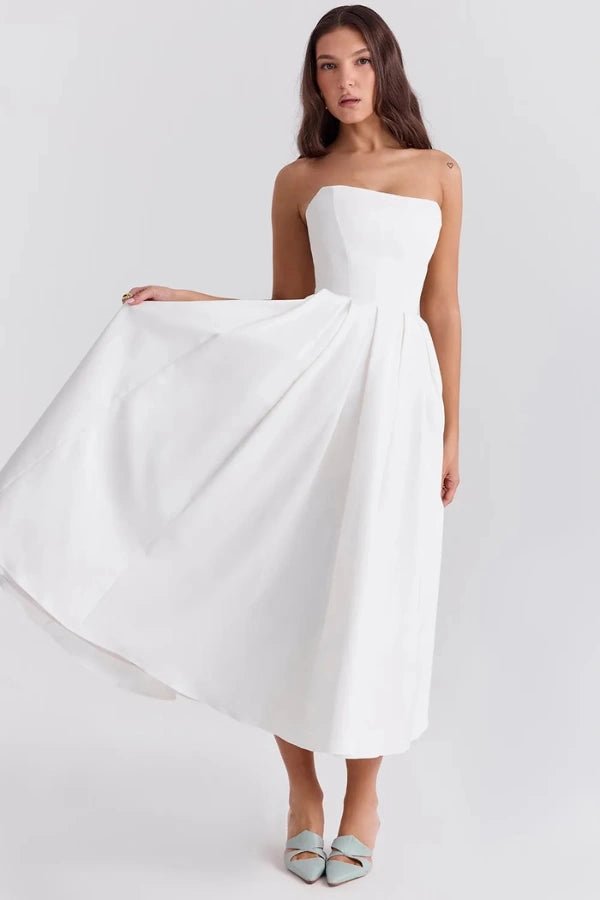 Adeline - Elegant Summer Midi Dress for Wedding Guests