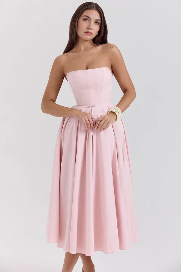 Adeline - Elegant Summer Midi Dress for Wedding Guests