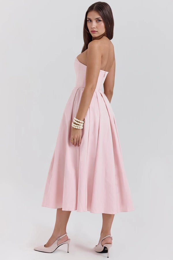 Adeline - Elegant Summer Midi Dress for Wedding Guests