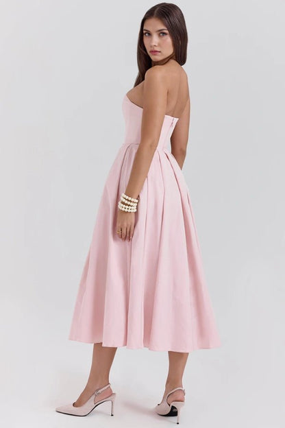 Adeline - Elegant Summer Midi Dress for Wedding Guests
