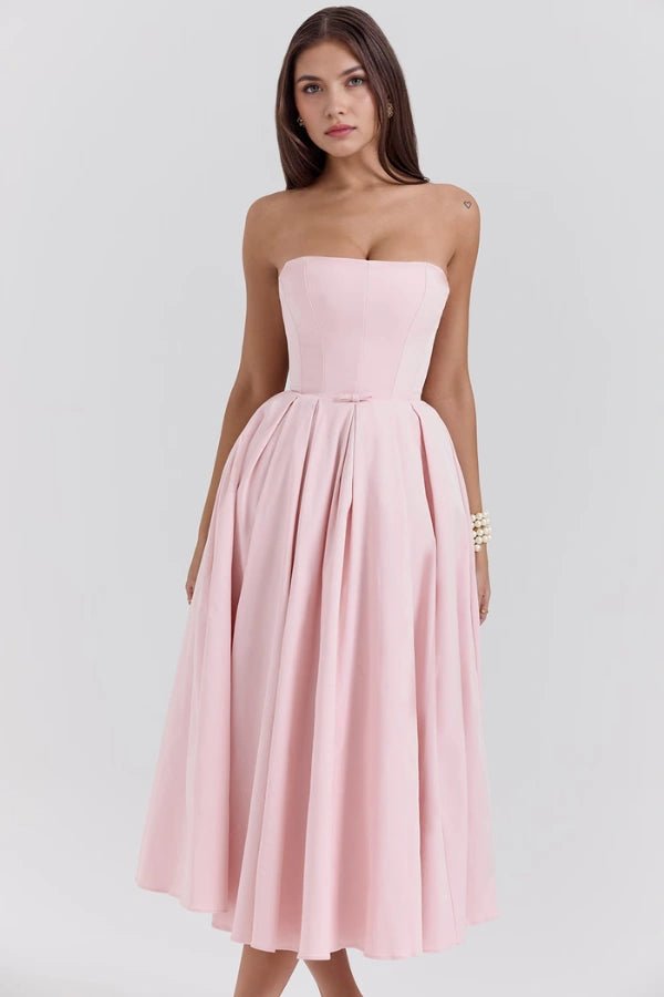 Adeline - Elegant Summer Midi Dress for Wedding Guests