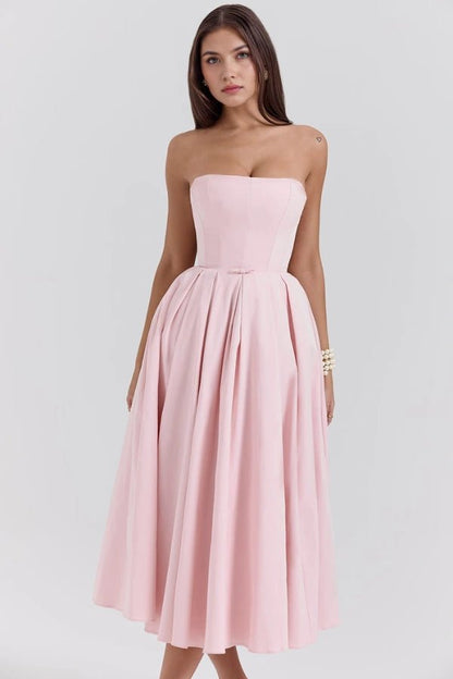 Adeline - Elegant Summer Midi Dress for Wedding Guests
