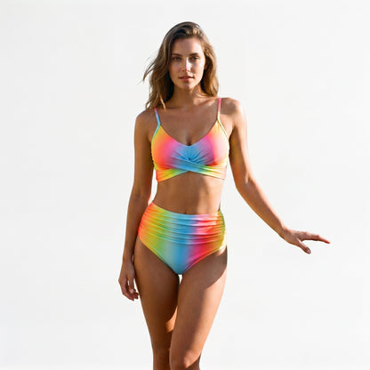 Alice - High Waisted Slim Bikini Set for Women