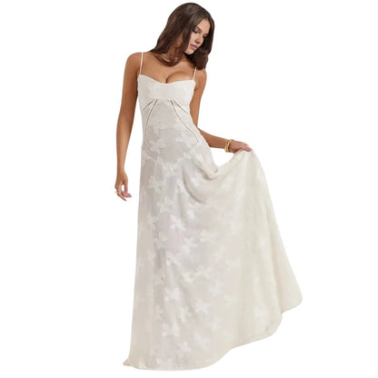 Amara - Elegant Floral Jacquard Gown for Weddings