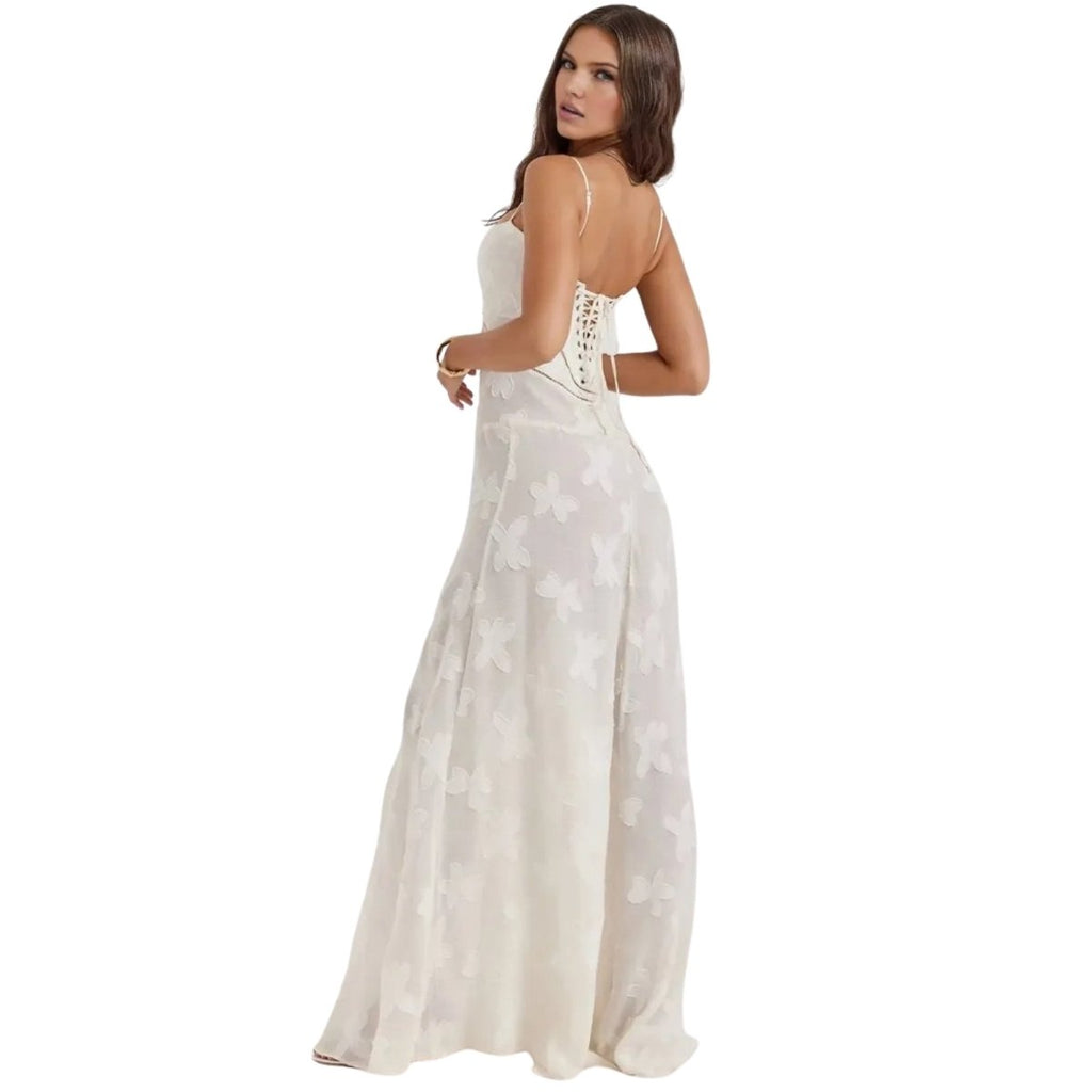 Amara - Elegant Floral Jacquard Gown for Weddings