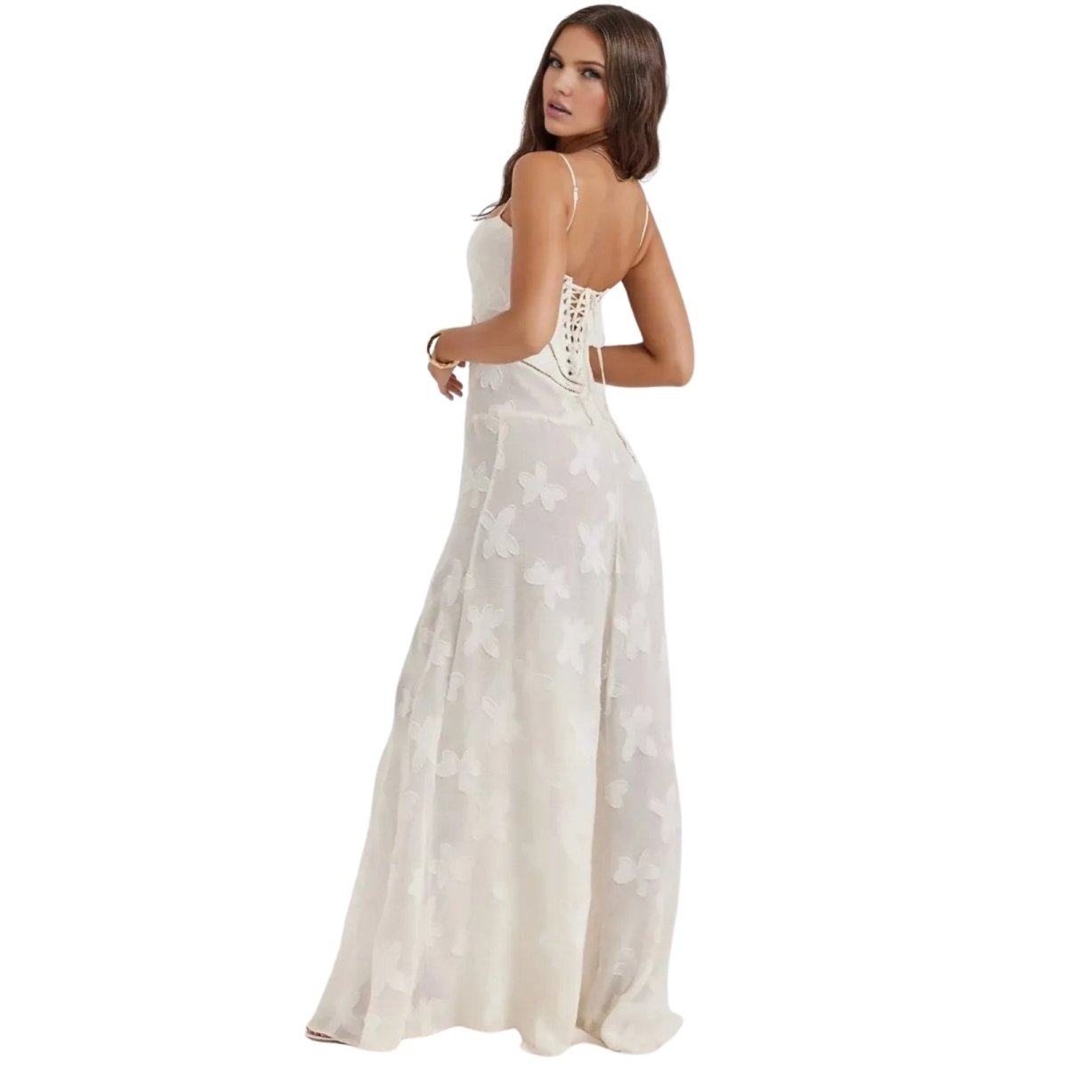 Amara - Elegant Floral Jacquard Gown for Weddings