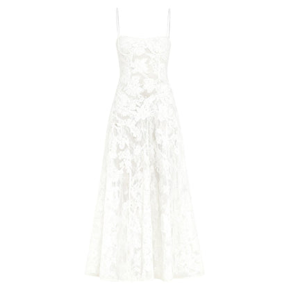 Amara - Elegant Floral Jacquard Gown for Weddings