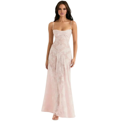 Amara - Elegant Floral Jacquard Gown for Weddings