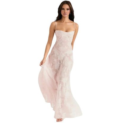 Amara - Elegant Floral Jacquard Gown for Weddings