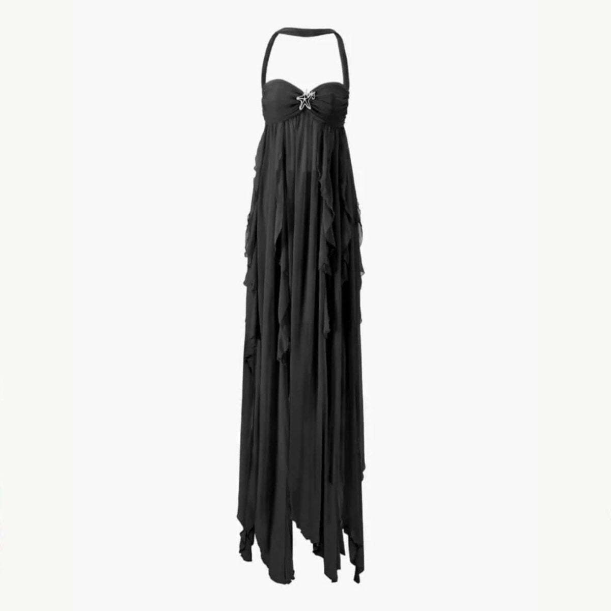 Amara - Elegant White Maxi Dress with Open Back