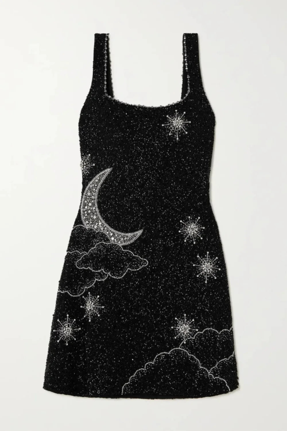 Amelia - Elegant Black Beaded Mini Dress for Weddings