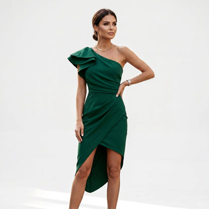 Andrea - Elegant One-Shoulder Evening Dress for Formal Events