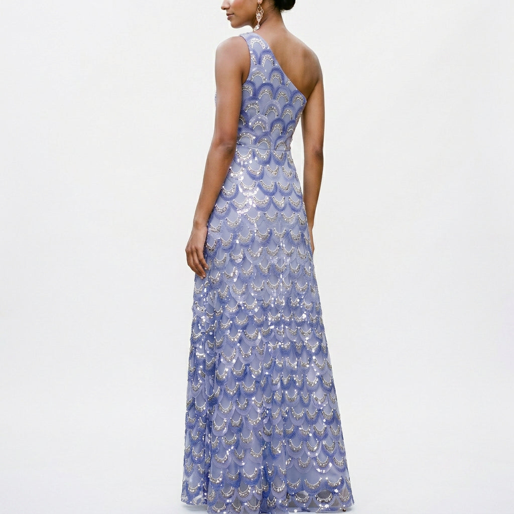 Audrey- Elegant Sparkly Floral Evening Gown