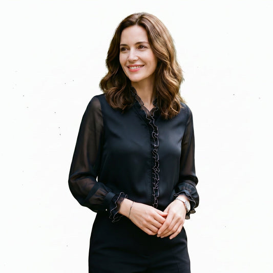 Ava - Elegant Feminine Long Sleeve Blouse for Summer