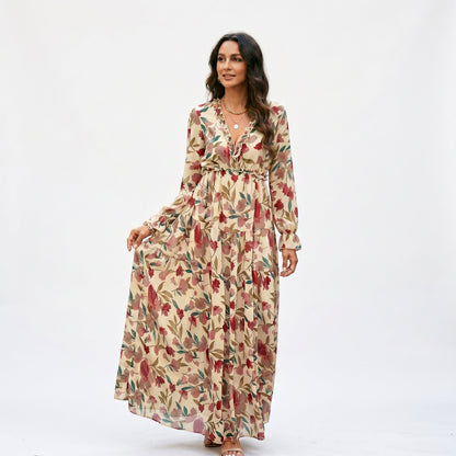 Ava - Elegant Floral Summer Maxi Dress for Weddings