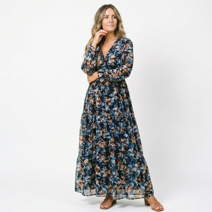 Ava - Elegant Floral Summer Maxi Dress for Weddings