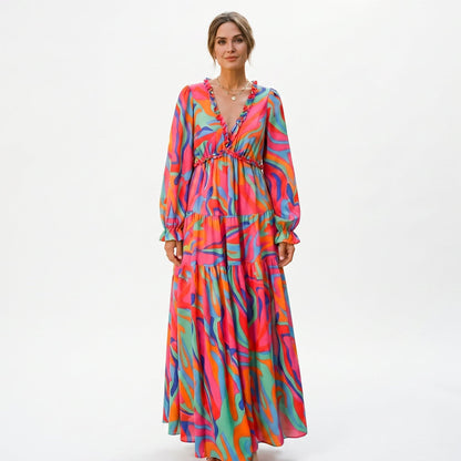 Ava - Elegant Floral Summer Maxi Dress for Weddings