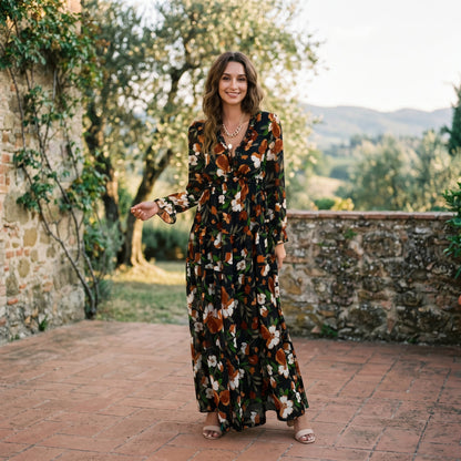 Ava - Elegant Floral Summer Maxi Dress for Weddings