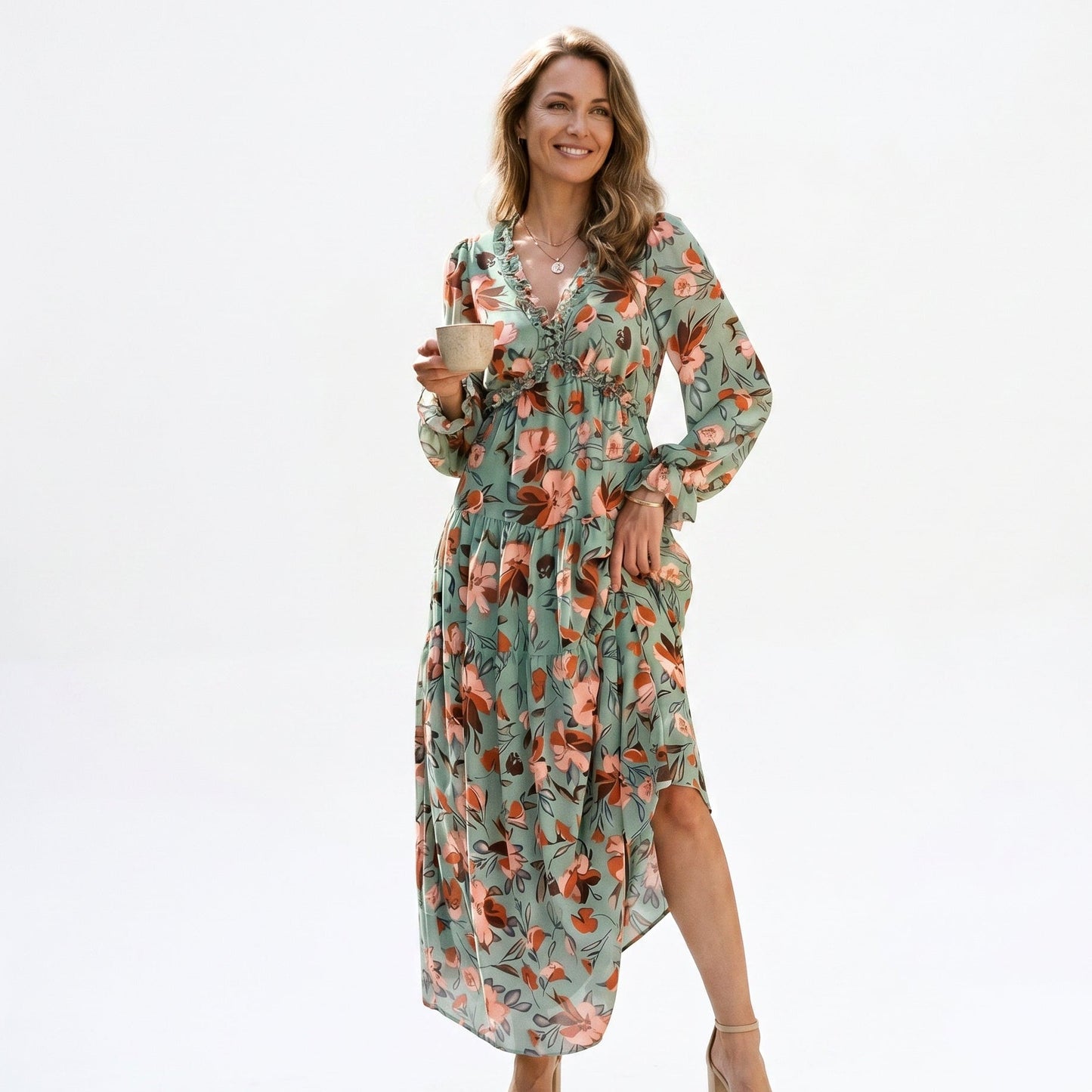 Ava - Elegant Floral Summer Maxi Dress for Weddings