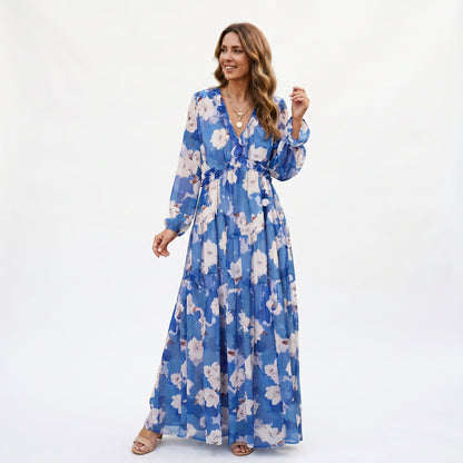 Ava - Elegant Floral Summer Maxi Dress for Weddings
