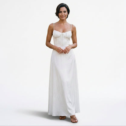 Camila - Elegant Maxi Dress for Women with Ruched Bodice