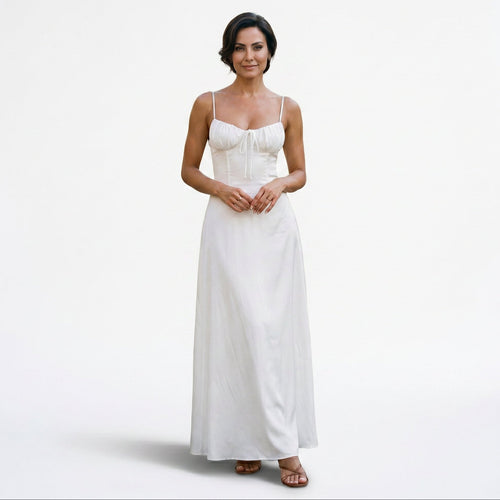 Camila - Elegant Maxi Dress for Women with Ruched Bodice