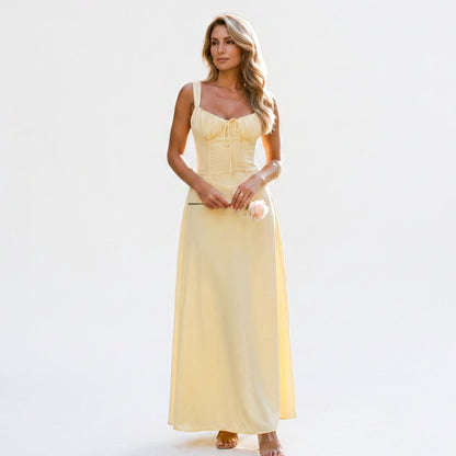 Camila - Elegant Maxi Dress for Women with Ruched Bodice