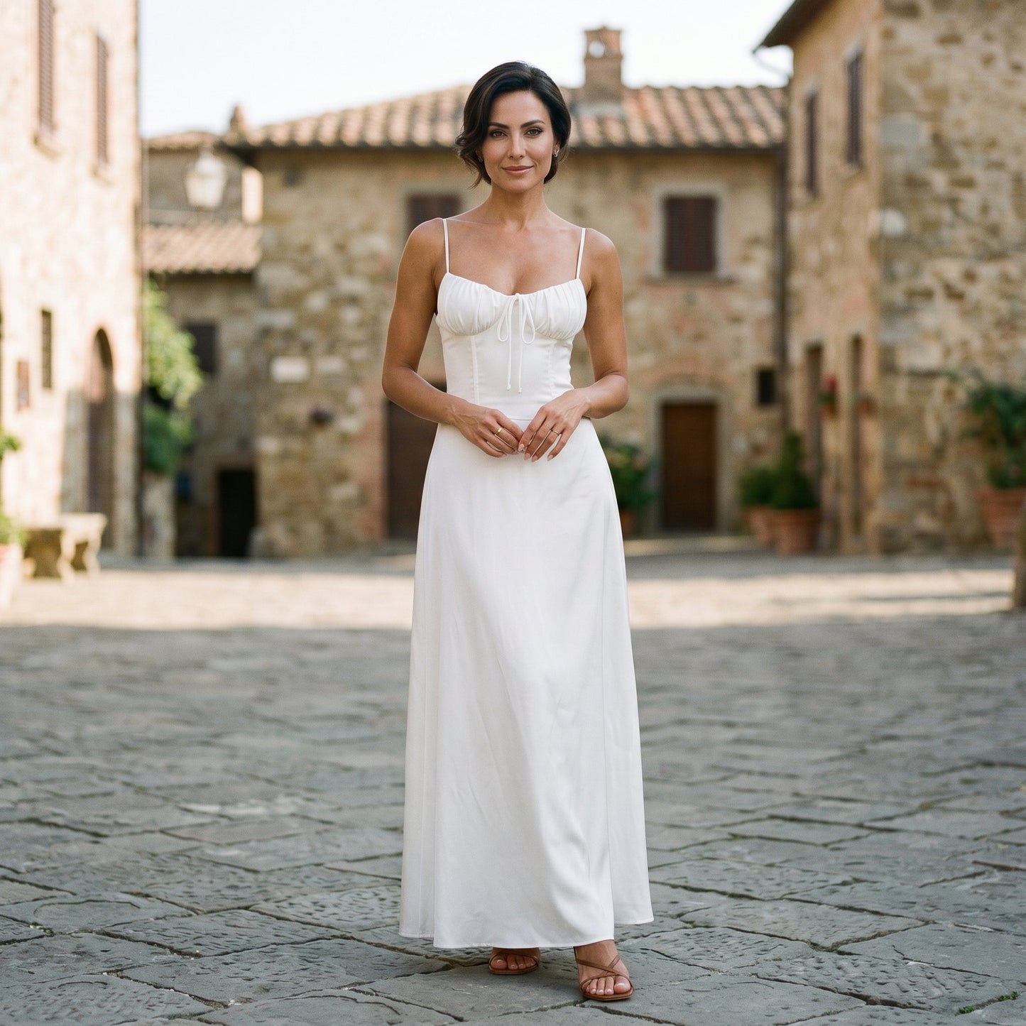 Camila - Elegant Maxi Dress for Women with Ruched Bodice