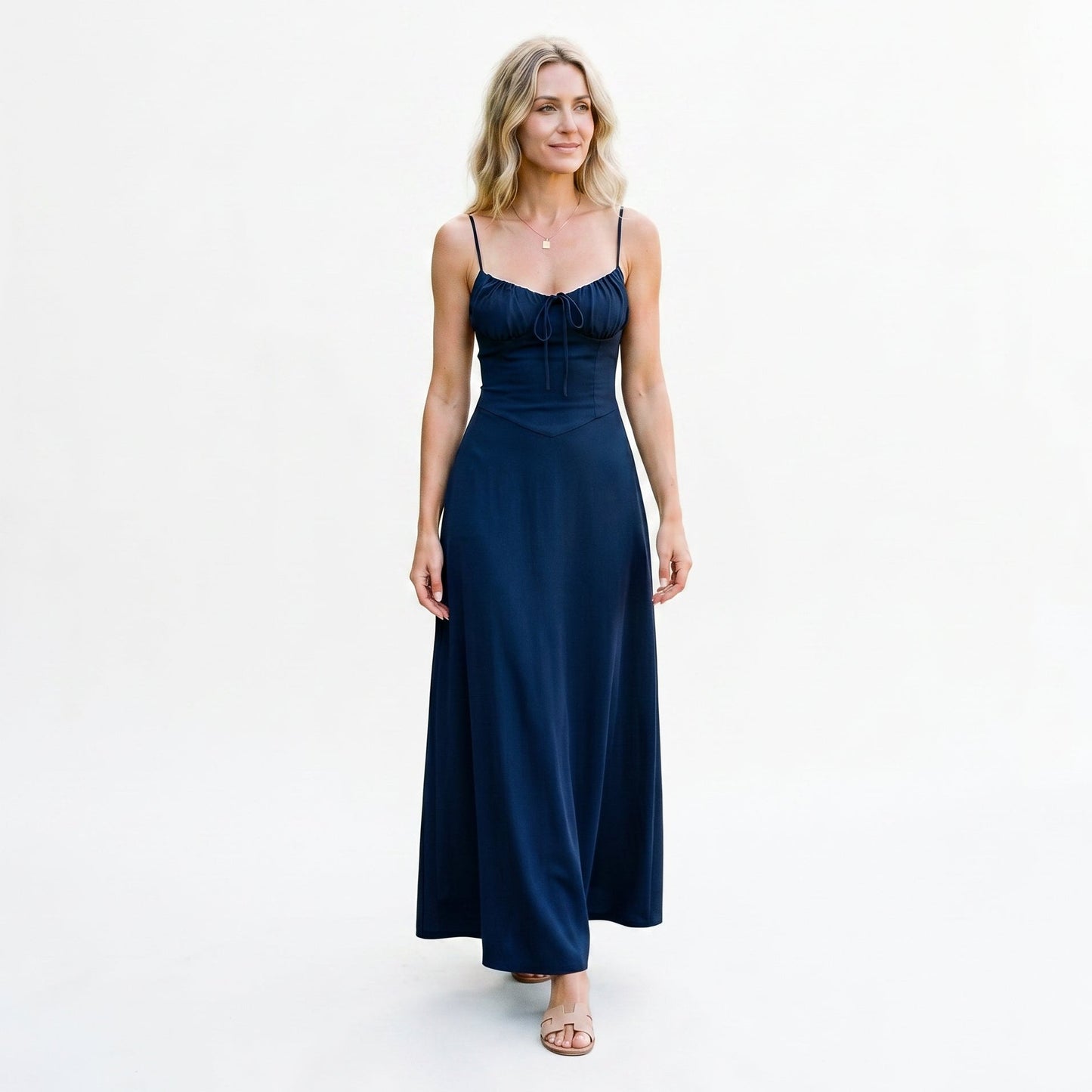 Camila - Elegant Maxi Dress for Women with Ruched Bodice