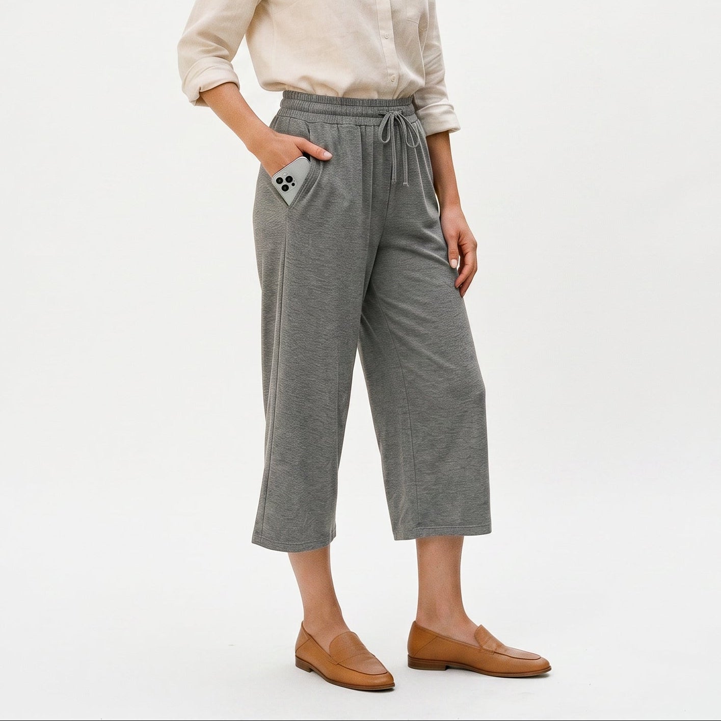 Emma - Comfortable Loose Capri Yoga Pants
