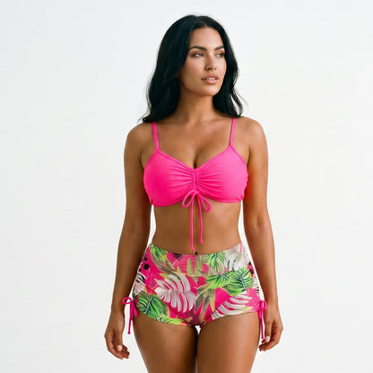 Esmeralda - Stylish High Waisted Bikini Shorts