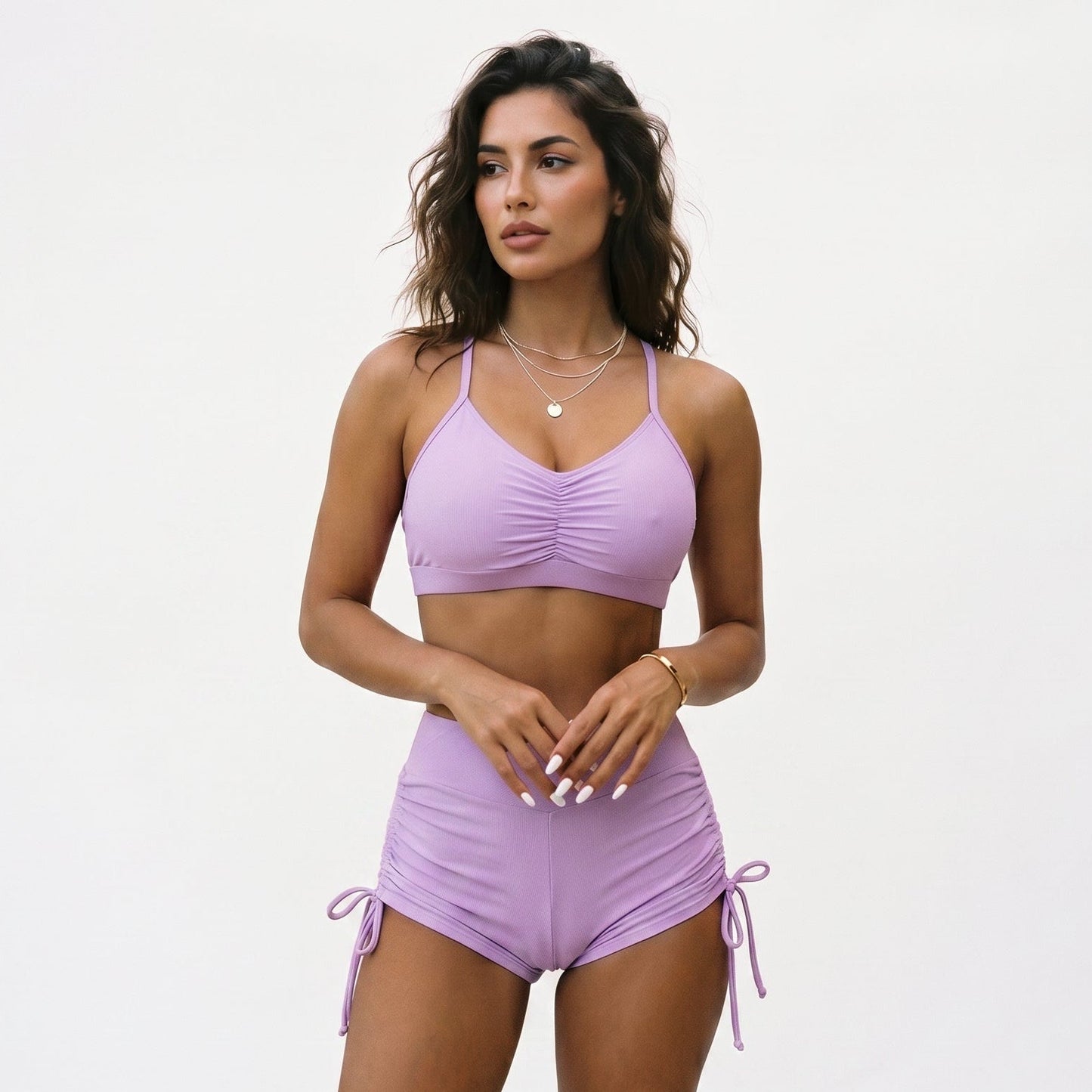 Esmeralda - Stylish High Waisted Bikini Shorts