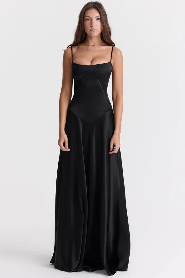 Gabrielle - Elegant White Corset Maxi Dress for Women