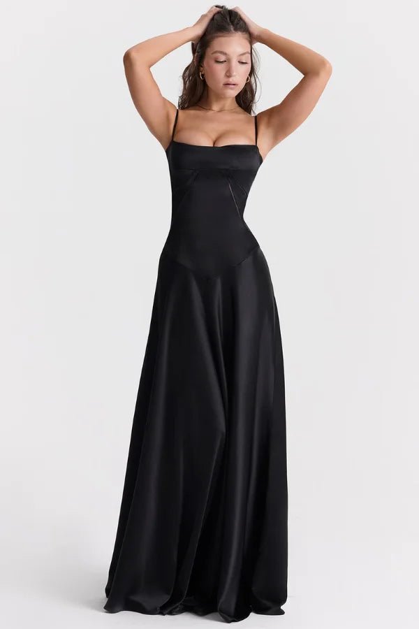 Gabrielle - Elegant White Corset Maxi Dress for Women