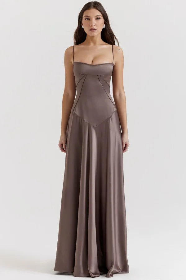 Gabrielle - Elegant White Corset Maxi Dress for Women