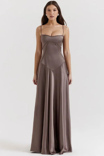 Gabrielle - Elegant White Corset Maxi Dress for Women