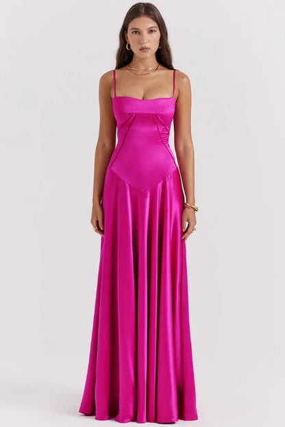 Gabrielle - Elegant White Corset Maxi Dress for Women