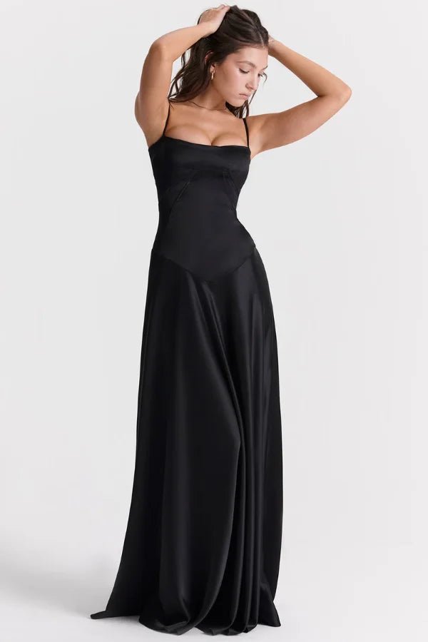 Gabrielle - Elegant White Corset Maxi Dress for Women