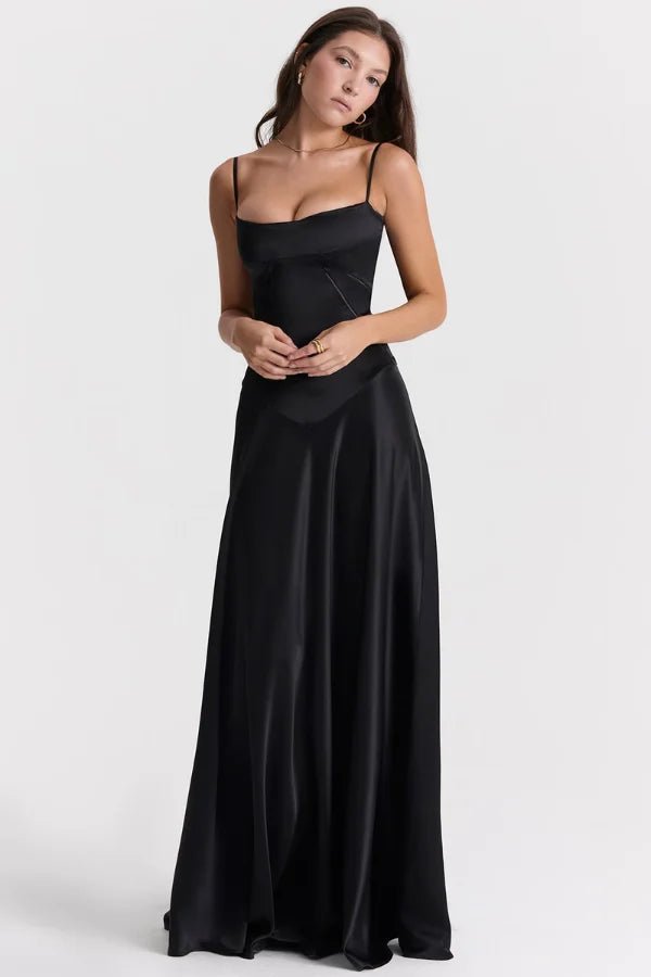 Gabrielle - Elegant White Corset Maxi Dress for Women
