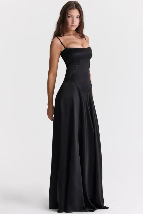 Gabrielle - Elegant White Corset Maxi Dress for Women