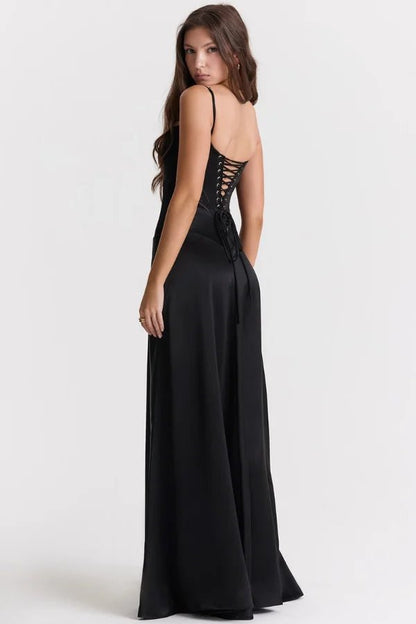 Gabrielle - Elegant White Corset Maxi Dress for Women
